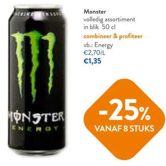 OKay Monster volledig assortiment in blik 50 cl aanbieding