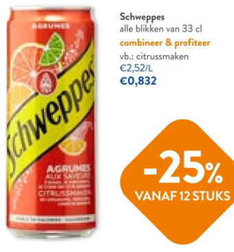 OKay Schweppes alle blikken van 33 cl aanbieding