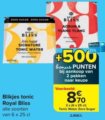 Royal Bliss Blikjes tonic 2 x ( 6 x 25cl)