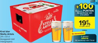 Carrefour Market STELLA ARTOIS Krat Bier 2 x (24 x 33cl) aanbieding