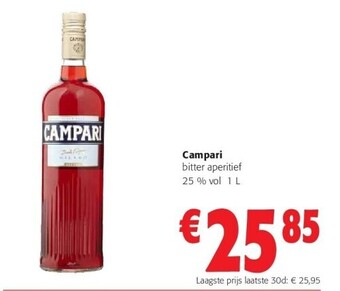 Colruyt Campari bitter aperitief 25 % vol 1 l aanbieding