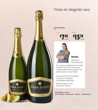 Colruyt Cava gran barón brut 75 cl aanbieding