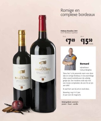Colruyt Château beaulieu 2021 75 cl aanbieding