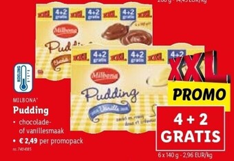 Lidl Pudding aanbieding