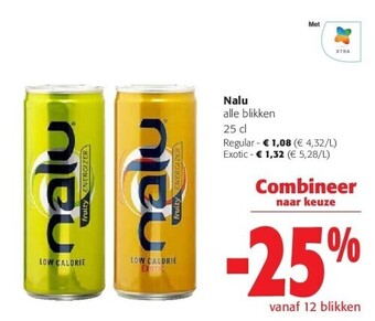Colruyt Nalu alle blikken 25 cl aanbieding