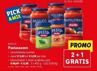 Lidl Pastasauzen aanbieding