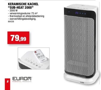 Hubo Keramische kachel “sub-heat 2000” aanbieding