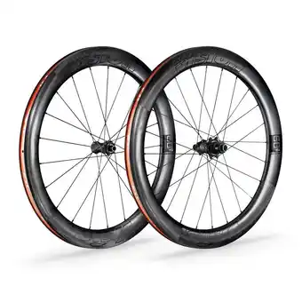 Decathlon Paar centre lock schijfwielen met banden vision metron 60 sl tl xdr aanbieding