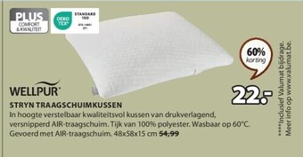 Jysk Stryn traagschuimkussen aanbieding
