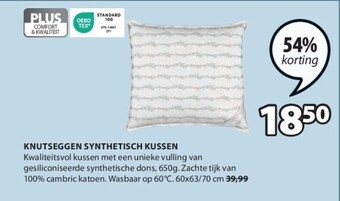 Jysk Knutseggen synthetisch kussen aanbieding