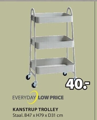 Jysk Kanstrup trolley aanbieding