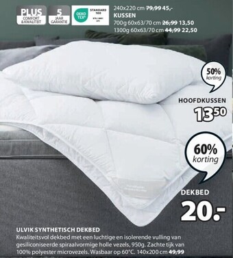 Jysk Ulvik synthetisch dekbed aanbieding