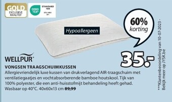 Jysk Vongsen traagschuimkussen aanbieding