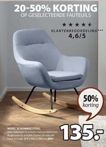 Jysk Nebel schommelstoel aanbieding