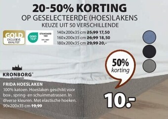 Jysk Frida hoeslaken aanbieding
