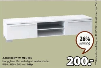 Jysk Aakirkeby tv-meubel aanbieding