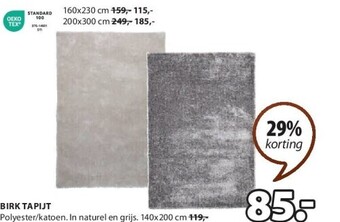 Jysk Birk tapijt aanbieding