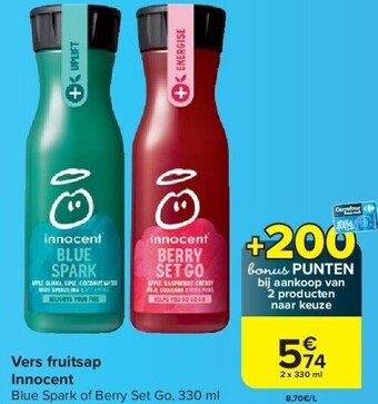 Carrefour Vers fruitsap innocent aanbieding