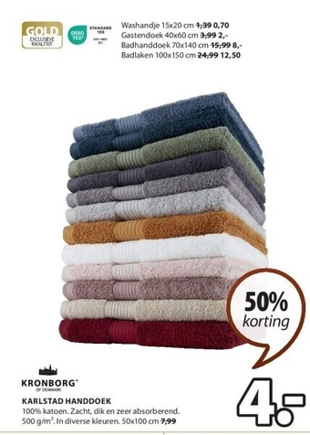 Jysk Karlstad handdoek aanbieding