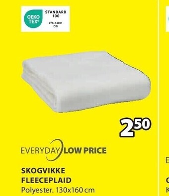 Jysk Skogvikke fleeceplaid aanbieding