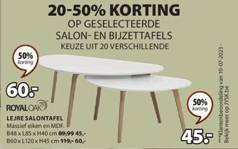 Jysk Lejre salontafel aanbieding