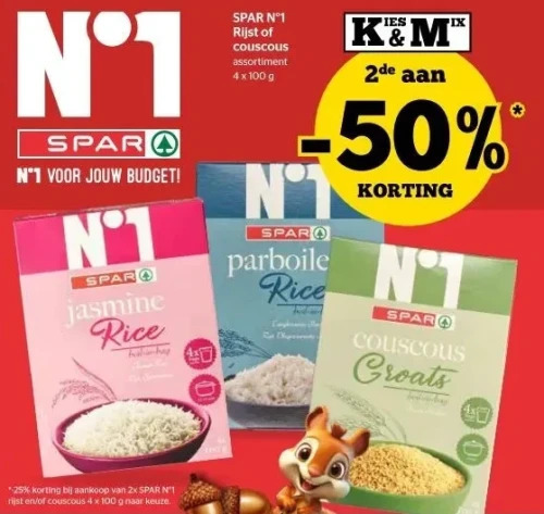 Spar n°1 riist of couscous promotie bij Spar