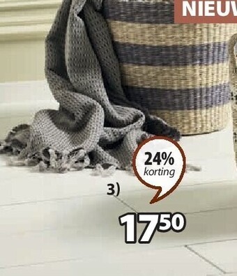Jysk Karve plaid aanbieding