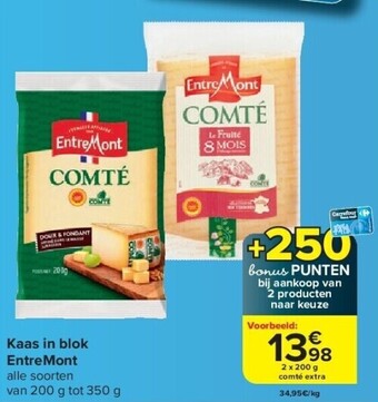 Carrefour Kaas in blok entremont aanbieding