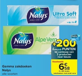 Carrefour Gamma zakdoeken nalys aanbieding