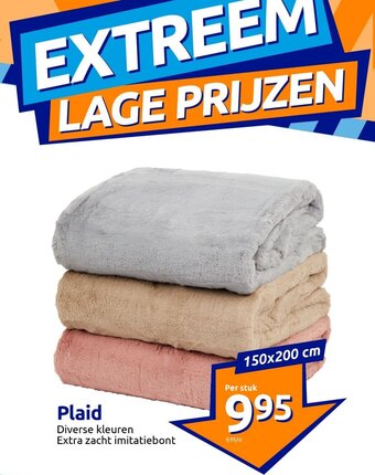 Action Plaid 150x200cm aanbieding