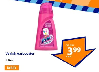 Action Vanish wasbooster 1liter aanbieding