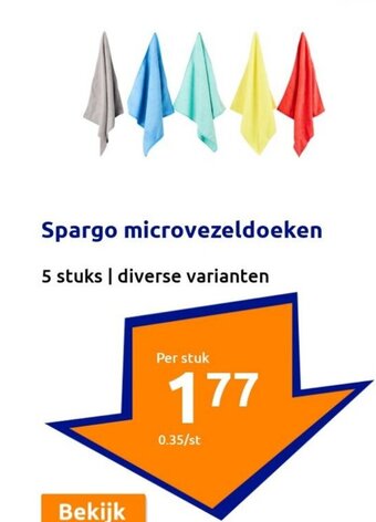 Action Spargo microvezeldoeken 5 stuks aanbieding