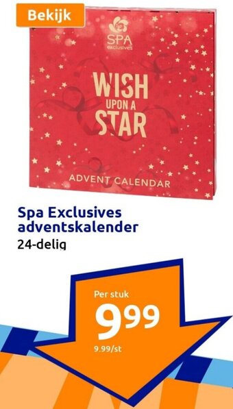 Action Spa Exclusives adventskalender aanbieding