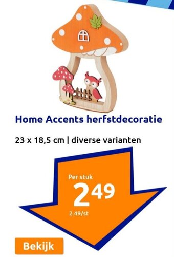 Action Home Accents herfstdecoratie 23x18,5cm aanbieding