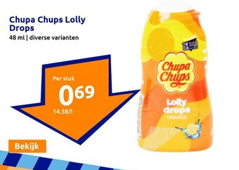 Action Chupa Chups Lolly Drops 48ml aanbieding