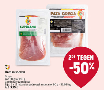 Delhaize Ham in sneden aanbieding
