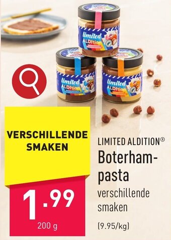 ALDI Boterham pasta aanbieding