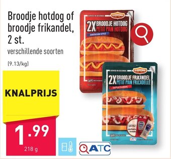 ALDI Broodje hotdog of broodje frikandel aanbieding