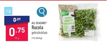 ALDI ALL SEASONS Rucola aanbieding