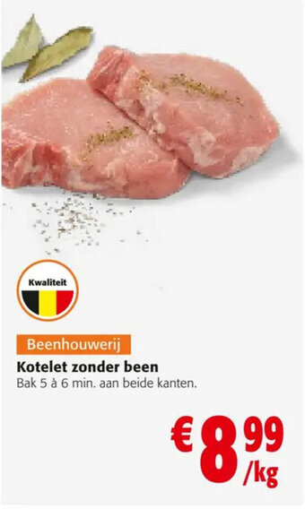 Colruyt Kotelet zonder been aanbieding