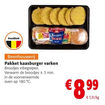 Colruyt Pakket kaasburger varken aanbieding