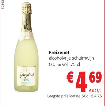 Colruyt Freixenet alcoholvrije schuimwijn 0,0 % vol 75 cl aanbieding