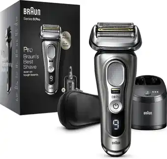 Bol.com Braun series 9 pro 9465cc - elektrisch scheerapparaat mannen - met reinigingsstation - wet & dry scheerapparaten aanbieding