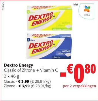 Colruyt Dextro Energy 3 x 46 g aanbieding