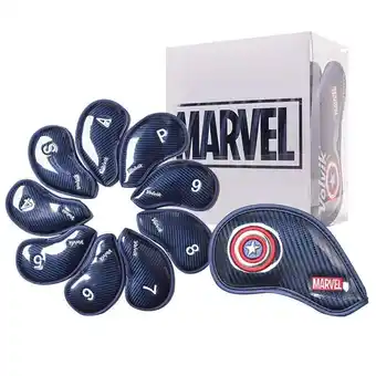 Set van 9 ijzeren deksels volvik marvel captain america