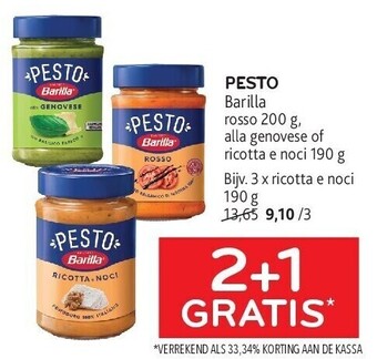 Alvo Pesto barilla aanbieding