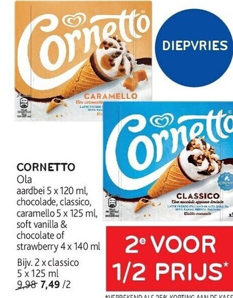 Alvo Cornetto ola aanbieding
