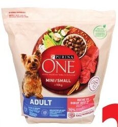 Colruyt Purina One alle hondenvoeding Adult Mini <10 kg Rijk aan rund 1,5 kg aanbieding