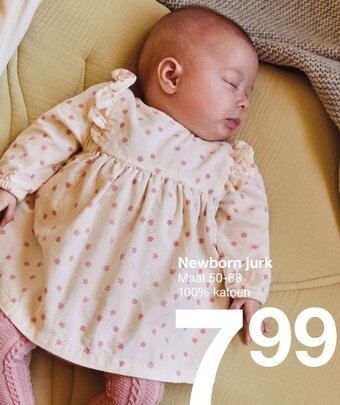 Newborn jurk Maat 50-68 *100% katoen