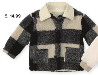 Zeeman Teddy jas Maat 74-86 aanbieding